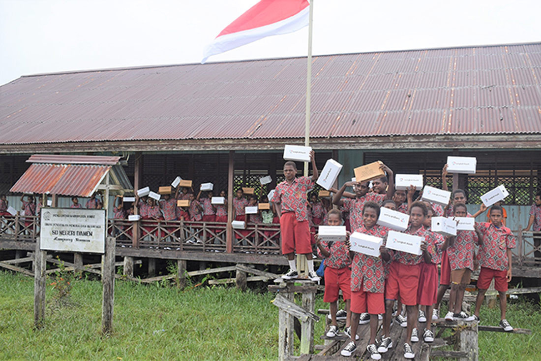 New Shoes for Children in Asmat 