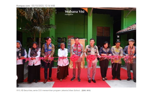 Resmikan Urban School Library Project, WVI dan KB Securities Berikan Bantuan di Dua Sekolah